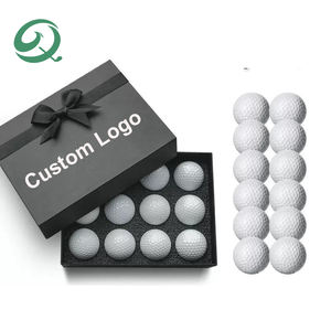 Pelota de golf barata al por mayor para entrenamiento de larga distancia con logotipo impreso de 2 capas para interior y exterior, pelota de golf con caja de regalo - Product Image 1