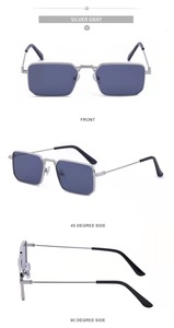 Lunettes de soleil UV400 de luxe personnalisées 2025 Rectangle Vintage Retro Style Lunettes de soleil à la mode pour femmes hommes Blanc Rouge <span class=keywords><strong>Rose</strong></span> PC - Product Image 6