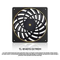 Thermalright TL-B14015 EXTREM 140 * 15mm delgado ventilador de la caja de la computadora para el rendimiento de la caja de la PC