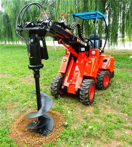 25hp EU V EPA 4รถตักล้อยางขนาดเล็ก,รถแทรกเตอร์การเกษตรLoader DY620รถตักด้านหน้าที่มีการลื่นไถลคัดท้ายสว่านที่แนบมา