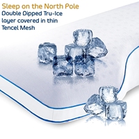 Oreiller en mousse à mémoire de forme pour le soutien du cou infusé de gel double face Kingworth pour les dormeurs latéraux