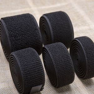 Bande auto-agrippante noire de 20 mm, auto-adhésive, pour vêtements - Product Image 1