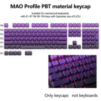Ensemble de touches de clavier mignonnes en forme de chat, profil Mao, en PBT/PC, pour clavier mécanique avec commutateurs MX