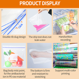 Bolsa de Plástico Esmerilado con Cierre Deslizante para el Hogar, Bolsa con Cierre Hermético de PE/PVC con Logotipo Personalizado para Ropa, Alimentos y Artículos del Hogar, Bolsa con Doble Cierre Hermético - Product Image 2