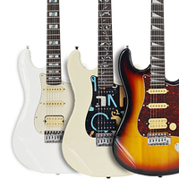 Electric Guitar 6 Strings SSH Pickup Maple Neck Rosewood Fretboard Sunset Finish With bag For Beginner