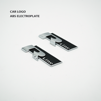 Chrome personnalisé voiture emblème photo voiture calandre insigne en plastique ABS 3D Logo voiture emblème R ligne autocollant