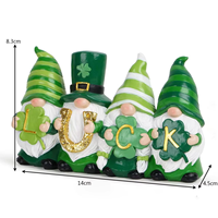Figurine de jardin artisanale en résine, peinte à la main, motif ange porte-bonheur, pour la Saint-Patrick, directement de l'usine, pour la fête nationale irlandaise