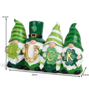 Figurine de jardin artisanale en résine, peinte à la main, motif ange porte-bonheur, pour la <span class=keywords><strong>Saint</strong></span>-Patrick, directement de l'usine, pour la fête nationale irlandaise - Product Image 3