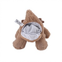 D KING D KING Peluche Dinosaure Triceratops Chauffable au Micro-ondes, Couverture Réconfortante Douce et Chaude pour Enfants et Adultes