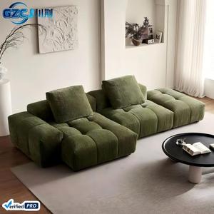 Conjunto <span class=keywords><strong>de</strong></span> Sofá <span class=keywords><strong>de</strong></span> Chenilla <span class=keywords><strong>de</strong></span> Alta Calidad, Estilo Retro, Color Negro, <span class=keywords><strong>con</strong></span> un Solo Reposabrazos, Combinación <span class=keywords><strong>de</strong></span> Esquina, Estilo Moderno y Minimalista para Sala <span class=keywords><strong>de</strong></span> Estar - Product Image 4