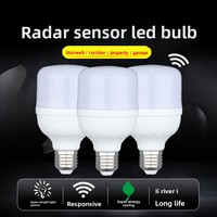 Ampoule LED E27 en aluminium avec capteur radar de couloir, détection sonore et lumineuse, induction corporelle, base à vis, lumière intelligente à capteur