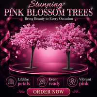 Pohon Bunga Sakura Buatan Tinggi 300cm, Bahan Fiberglass dan Sutra, Dekorasi Pernikahan Dalam Ruangan, Tahan Lama, Ramah Lingkungan