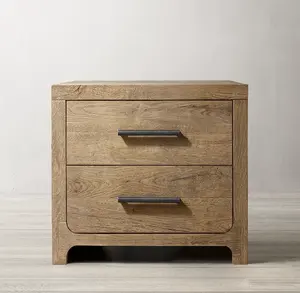 Sassanid-Conjunto de dormitorio de lujo americano contemporáneo, mesita de noche cerrada de roble Natural envejecido, OEM, novedad - Product Image 3