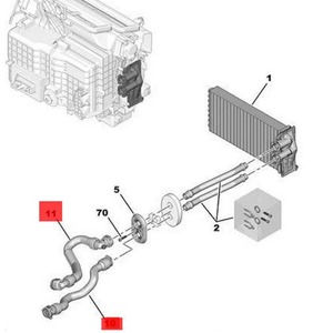 Tuyau de chauffage pour moteurs turbocompressés 1.2T, compatible avec Peugeot 308S, Citroën C4 et <span class=keywords><strong>DS4</strong></span> 9824483480 9824498980 - Product Image 6