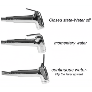 Kit complet de <span class=keywords><strong>douche</strong></span> extérieure en PVC pour <span class=keywords><strong>camping</strong></span>-<span class=keywords><strong>car</strong></span> avec robinet eau chaude/froide, tuyau flexible en PVC et douchette à main - Product Image 4