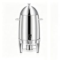 Distributeur de jus en acier inoxydable FLEY avec robinet et support surélevé pour service de buffet d'hôtel et traiteur