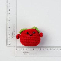 Ornamen Rajutan Buah Sayuran Bunga Matahari Buatan Tangan Gantungan Kunci Amigurumi Makanan Rajut Stok Tersedia
