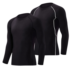 Maglietta Sportiva da Uomo Personalizzata a Compressione, Traspirante, Manica Lunga, Tinta Unita, Strato Base per <span class=keywords><strong>Body</strong></span> Building - Product Image 6