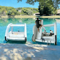 Yacht gonflable à énergie solaire, petit catamaran, bateau électrique, bateau de fête gonflable pour les loisirs sur le lac