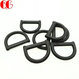 Plastic D Ding Loop Multi-size 1 inch 1/2 inch Black for Dog Collar Loop Rings Strap Keeper Bags Belt BuckleD Ring Accessories