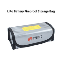 Sac de sécurité ignifuge pour batterie LiPo avec fermeture auto-agrippante pour protection de charge des cellules lithium de modèles RC et imprimantes 3D