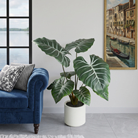 Plante artificielle Alocasia haute simulation, oreille d'éléphant tropicale pour la décoration intérieure