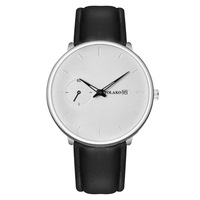Montre à quartz pour homme, bracelet en cuir, boîtier en alliage, calendrier à deux aiguilles, éco-responsable, best-seller du commerce extérieur