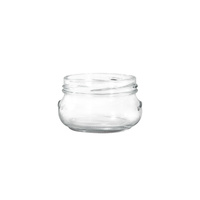 Pot de conservation alimentaire en verre à large ouverture en gros, desserts, miel, confiture, bocaux de fermentation avec couvercle en métal à vis, 80 ml