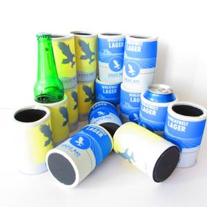 RYO Promotional 12oz Waterproof Insulated Neoprene Cooler Bag Sublimation Beer <b>Bottle</b> Holder with Top Binding for Stubby Cans - Product Image 5
