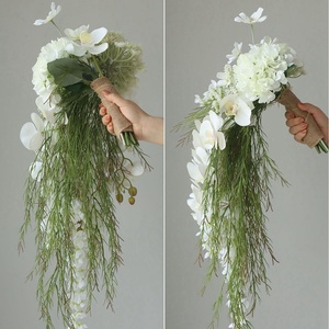 Bouquet de mariée style cascade en promotion – Fleurs artificielles réalistes et personnalisables <span class=keywords><strong>pour</strong></span> cérémonie de mariage et accessoires photo - Product Image 2