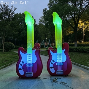 <span class=keywords><strong>Guitarra</strong></span> Eléctrica Inflable con Luces LED, Modelo Personalizado Colorido, <span class=keywords><strong>Guitarra</strong></span> de <span class=keywords><strong>Rock</strong></span> Inflable para Decoración de Festivales de Música, Escenarios, Discotecas y Fiestas - Product Image 2