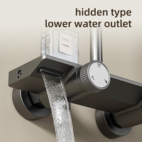 Meilleure vente en stock : Ensemble de douche thermostatique à touches piano, 4 modes, 4 sorties, jet doux, chromé – Le favori d'Europe et d'Amérique