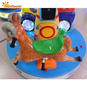 Nueva llegada pequeño carrusel de niños en moneda operado <span class=keywords><strong>juegos</strong></span> coche eléctrico y montar a caballo juego de girasol - Product Image 4