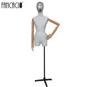 mannequin female half body window display with head 3047 fashion female window display torso dress form