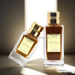 Luxury Men's Empty Square <b>Perfume</b> Spray <b>Bottle</b> Pump Crimp 30ml 50ml 100ml Glass Clear <b>Perfume</b> <b>Bottle</b> with Gold Cap - Product Image 4