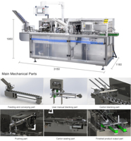 DZH-120 entièrement automatique alimentaire chocolat bonbons Biscuit Carton Packer Box Machine de cartonnage horizontale