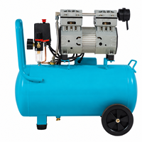 Compresseur d'air silencieux sans huile 850W 30L 8 bars 60L/min 220V Compresseur d'air à piston portable pour atelier usage industriel