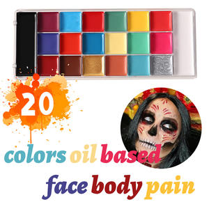 Maquillaje al por menor, 20 colores, seguro, a base de aceite, pintura facial y corporal, pigmento de larga duración <span class=keywords><strong>para</strong></span> <span class=keywords><strong>Halloween</strong></span> y fiestas de niños, fácil de usar - Product Image 3