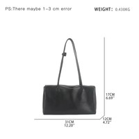 Tas Selempang Wanita Kulit Sapi Asli Model Boston Lipat Lembut dengan Tali Tipis yang Dapat Disesuaikan, Minimalis untuk Kerja