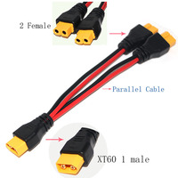 Penjualan Panas Kabel Sambungan Amass 2pin XT60 Male ke 2 Female Konduktor Tembaga Isolasi PVC untuk Kelistrikan Mobil