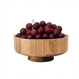 Bol en bois fait main avec motif de raisins rouges, design minimaliste pour fruits et collations, artisanat en bois non traité, idéal pour offrir - Product Image 2