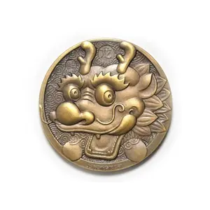 Moneta di rame dello zodiaco di anniversario di vendita della moneta di sfida incisa su ordinazione in bianco