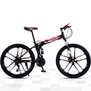 Vélo de Montagne Pliant d'<span class=keywords><strong>Occasion</strong></span> à Double Suspension et Freins à Disque en Acier, 24-29 pouces, 21/24/27 Vitesses, pour Hommes/Unisexe - Ventes Flash - Product Image 2
