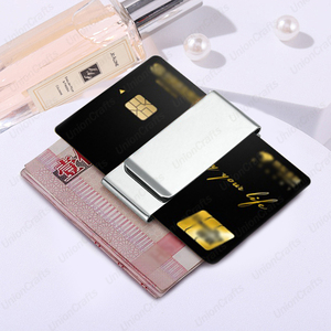 Gepersonaliseerde Gravure Logo Zakelijk Roestvrij Staal Geld Cash <span class=keywords><strong>Clip</strong></span> Kaarthouder Metalen Blanco Mannen Vrouwen Aangepaste Geld <span class=keywords><strong>Clip</strong></span>