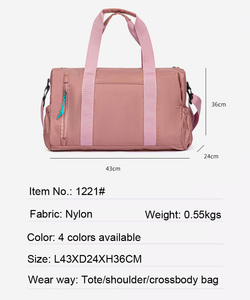 Nuevo diseño de moda húmedo/Seco deportes gimnasio entrenamiento mochila cremallera impermeable poliéster equipo Fitness Duffle Tote Bag al aire libre - Product Image 2