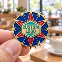 Épinglette personnalisée en émail dur, broche métallique avec logo sur mesure, badge étoile soleil personnalisé, épinglette souvenir personnalisée pour collection ou cadeau