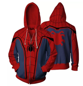 Fitspi All'Ingrosso <span class=keywords><strong>Felpa</strong></span> Autunnale da Uomo con Cappuccio e Zip Giacca con Cerniera Cosplay Supereroe <span class=keywords><strong>Spider</strong></span> Far From Home - Product Image 1