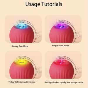 Akıllı Pet oyuncak 360 ° otomatik interaktif köpek akıllı top oyuncak halat ile interaktif kedi oyuncaklar kediler için USB şarj aleti haddeleme topu - Product Image 3