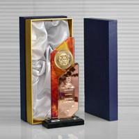 Trofeo de Cristal de Color Creativo Personalizable, Premio de Honor para el Personal Destacado del Año, Reunión Anual de la Empresa, Aniversario, Medalla UV