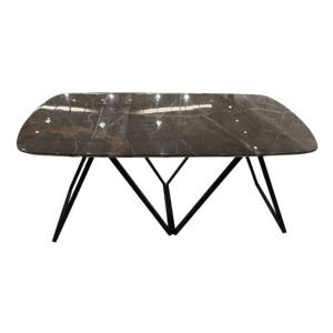 طاولة طعام فاخرة من الرخام الطبيعي بتصميم صحراوي صربي مع قاعدة معدنية من إس إتش ستون - Product Image 6